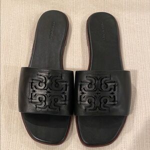 Tory Burch Ines Black Slide Sandals